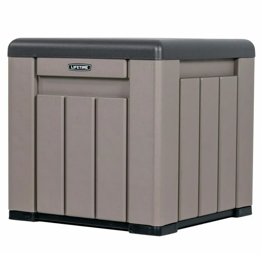 Storage Box with Lid Lifetime Grey 51,2 x 51,2 x 50,8 cm